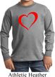 Heart Outline Kids Long Sleeve Shirt