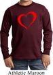 Heart Outline Kids Long Sleeve Shirt