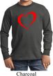 Heart Outline Kids Long Sleeve Shirt