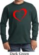 Heart Outline Kids Long Sleeve Shirt