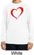 Heart Outline Kids Moisture Wicking Long Sleeve Shirt