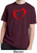 Heart Outline Kids Moisture Wicking Shirt