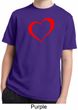 Heart Outline Kids Moisture Wicking Shirt