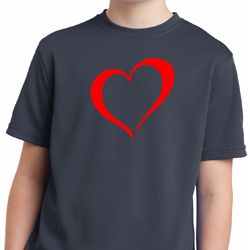 Heart Outline Kids Moisture Wicking Shirt Heart Outline Kids Moisture Wicking Shirt