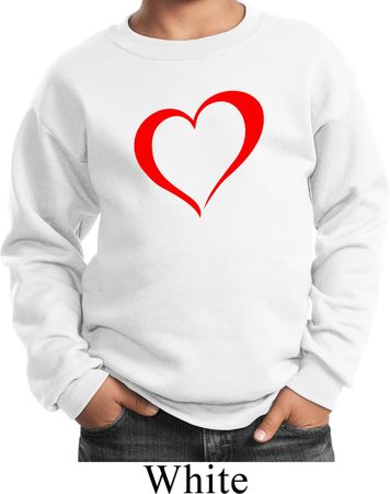 Heart Outline Kids Sweat Shirt