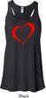 Heart Outline Ladies Flowy Racerback Tanktop