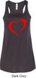 Heart Outline Ladies Flowy Racerback Tanktop