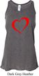 Heart Outline Ladies Flowy Racerback Tanktop