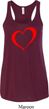 Heart Outline Ladies Flowy Racerback Tanktop