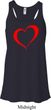 Heart Outline Ladies Flowy Racerback Tanktop