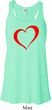 Heart Outline Ladies Flowy Racerback Tanktop