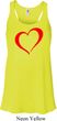 Heart Outline Ladies Flowy Racerback Tanktop
