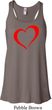 Heart Outline Ladies Flowy Racerback Tanktop
