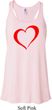 Heart Outline Ladies Flowy Racerback Tanktop