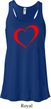 Heart Outline Ladies Flowy Racerback Tanktop