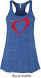 Heart Outline Ladies Flowy Racerback Tanktop