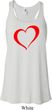 Heart Outline Ladies Flowy Racerback Tanktop