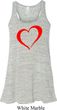 Heart Outline Ladies Flowy Racerback Tanktop