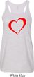 Heart Outline Ladies Flowy Racerback Tanktop