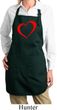 Heart Outline Ladies Full Length Apron with Pockets