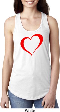Heart Outline Ladies Ideal Tank Top