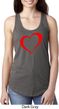 Heart Outline Ladies Ideal Tank Top