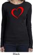 Heart Outline Ladies Long Sleeve Shirt