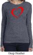 Heart Outline Ladies Long Sleeve Shirt