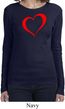 Heart Outline Ladies Long Sleeve Shirt