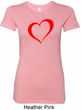 Heart Outline Ladies Longer Length Shirt