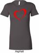 Heart Outline Ladies Longer Length Shirt