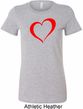 Heart Outline Ladies Longer Length Shirt