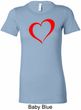 Heart Outline Ladies Longer Length Shirt