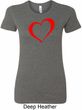 Heart Outline Ladies Longer Length Shirt