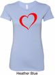 Heart Outline Ladies Longer Length Shirt