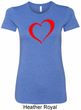 Heart Outline Ladies Longer Length Shirt
