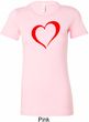 Heart Outline Ladies Longer Length Shirt
