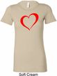 Heart Outline Ladies Longer Length Shirt