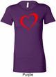 Heart Outline Ladies Longer Length Shirt