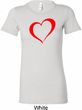 Heart Outline Ladies Longer Length Shirt