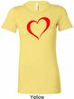 Heart Outline Ladies Longer Length Shirt