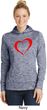 Heart Outline Ladies Moisture Wicking Hoodie