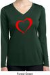 Heart Outline Ladies Moisture Wicking Long Sleeve Shirt