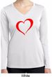 Heart Outline Ladies Moisture Wicking Long Sleeve Shirt
