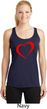 Heart Outline Ladies Moisture Wicking Racerback Tank Top