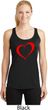 Heart Outline Ladies Moisture Wicking Racerback Tank Top