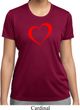 Heart Outline Ladies Moisture Wicking Shirt