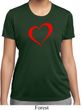 Heart Outline Ladies Moisture Wicking Shirt