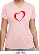 Heart Outline Ladies Moisture Wicking Shirt