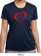 Heart Outline Ladies Moisture Wicking Shirt